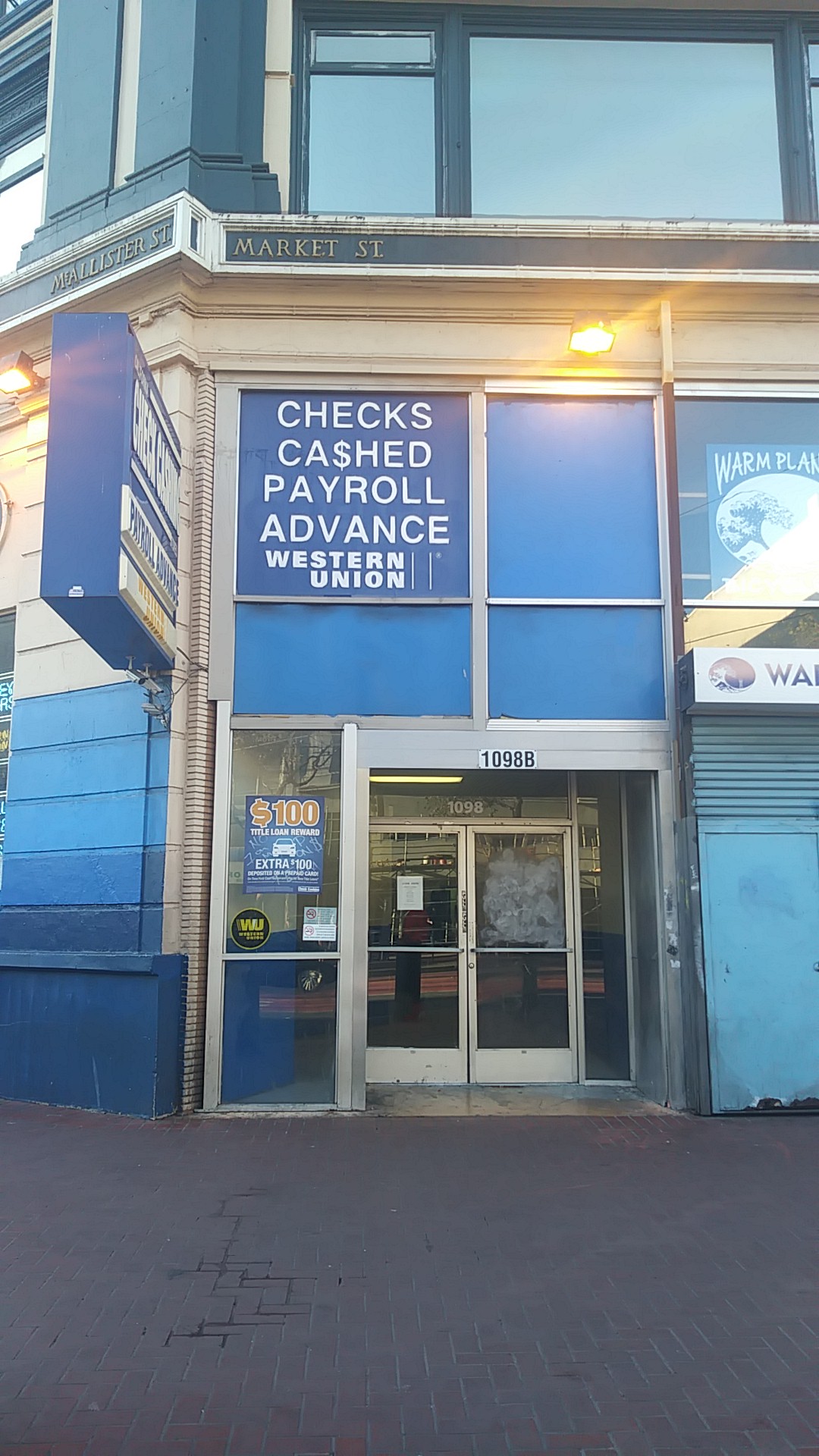 California Check Cashing Stores - exterior - San Francisco, California