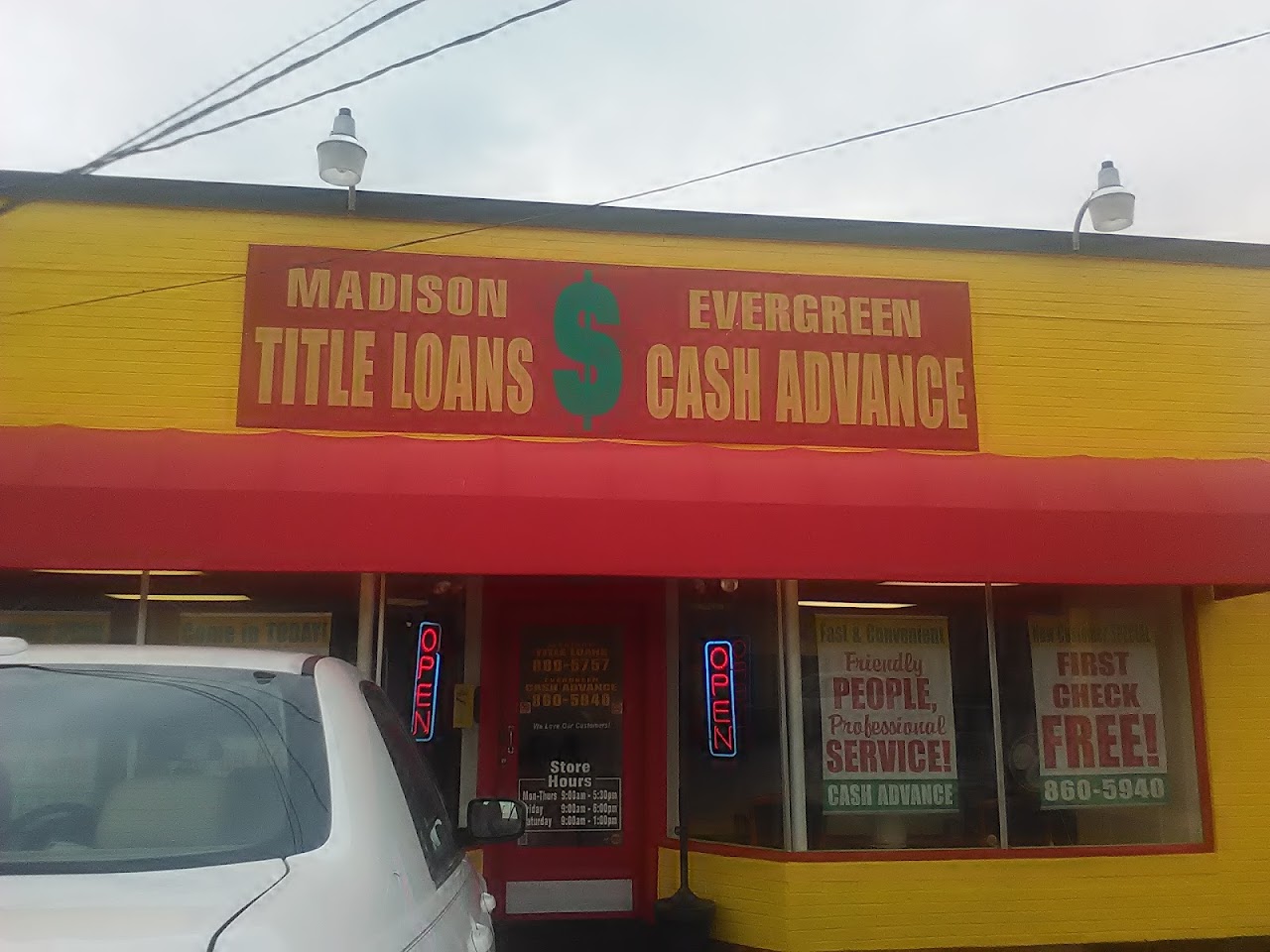 Evergreen Cash Advance payday loans in Nashville, Tennessee (TN)