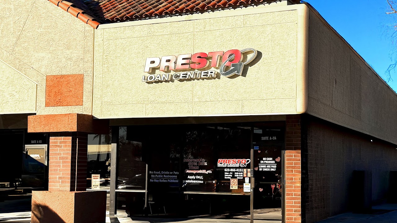 Presto Title Loans Glendale installment loans in Glendale, Arizona (AZ)
