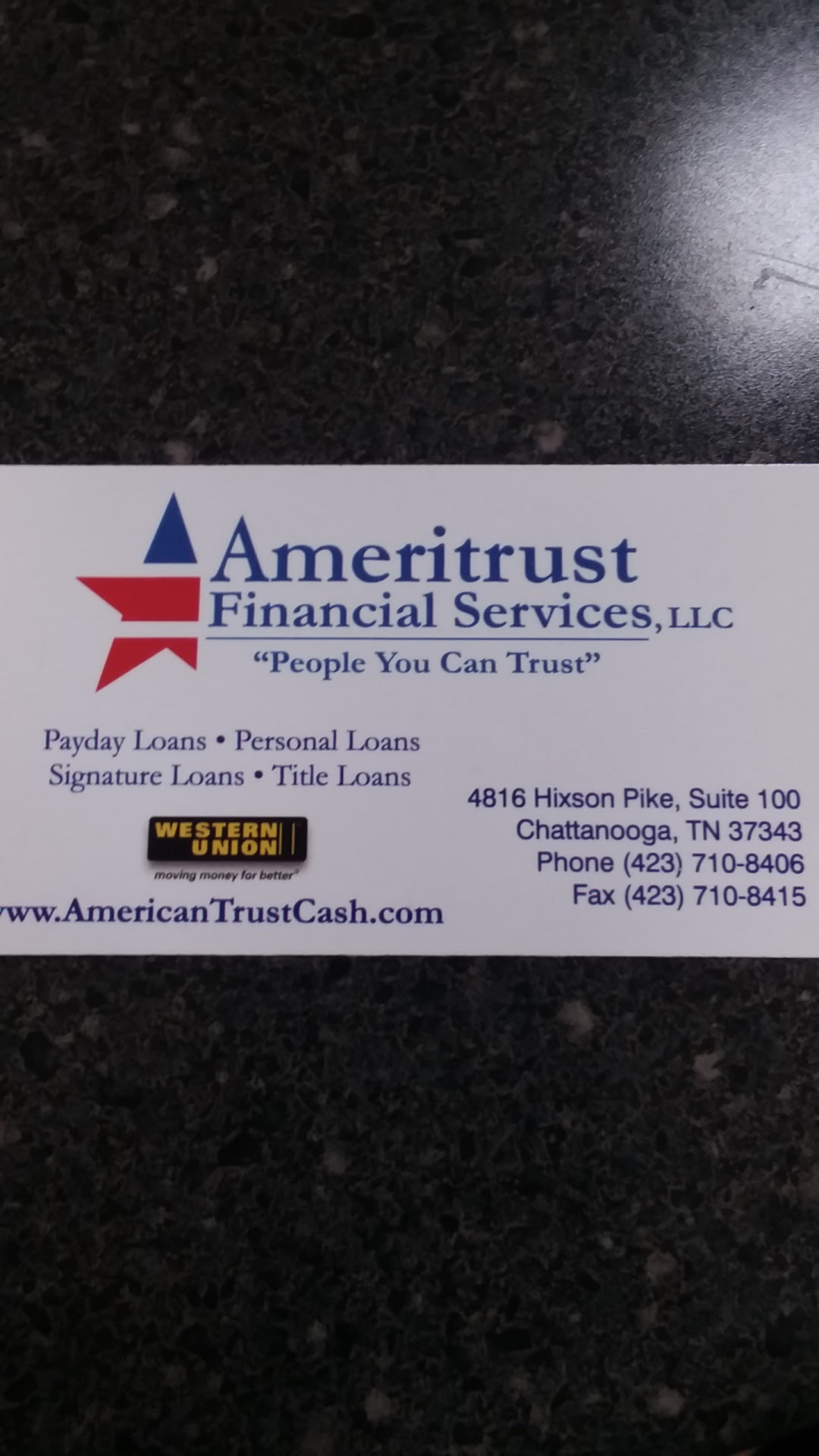 American Trust Cash Advance payday loans in Chattanooga, Tennessee (TN)
