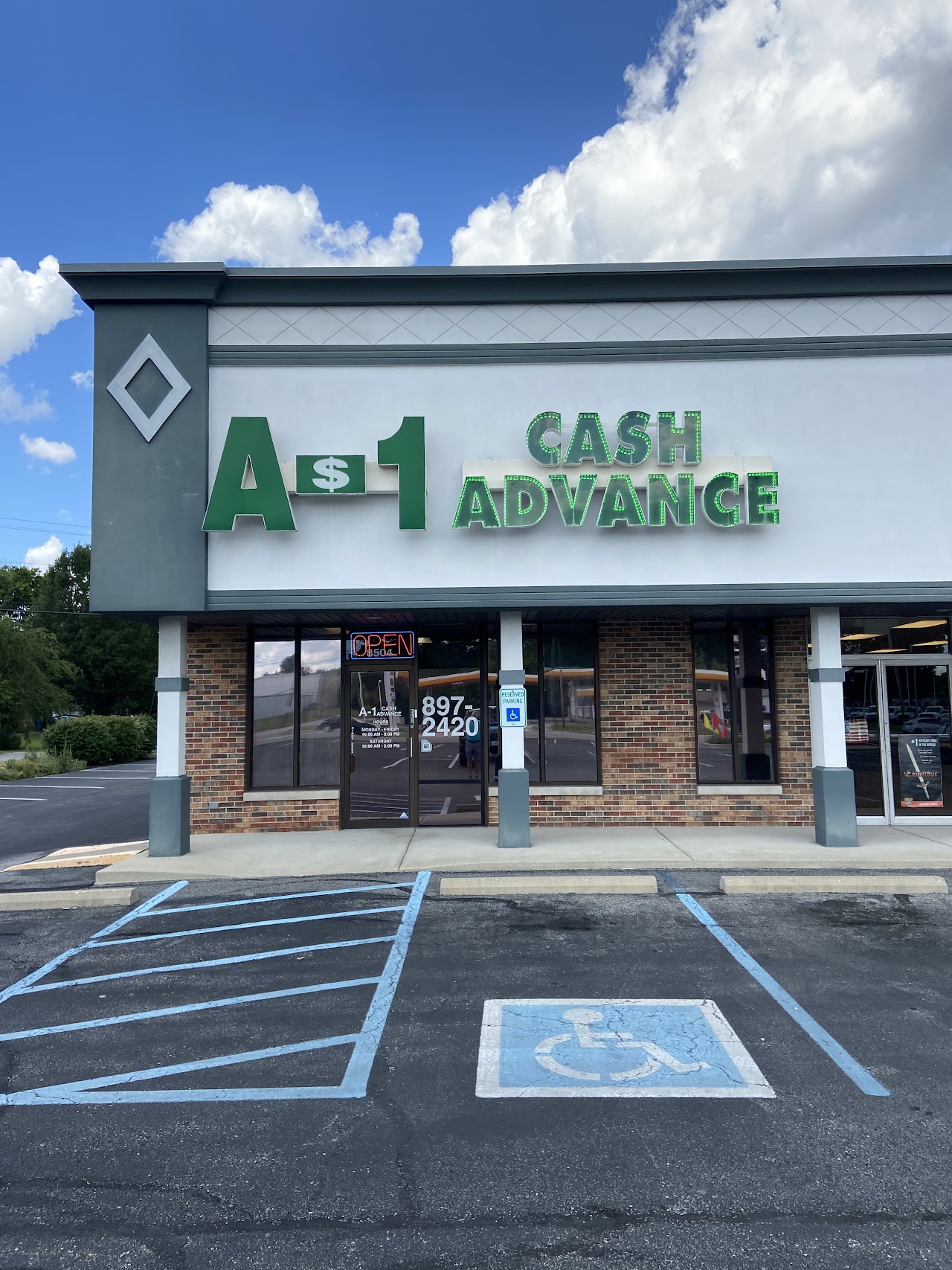 A-1 Cash Advance payday loans in Indianapolis, Indiana (IN)