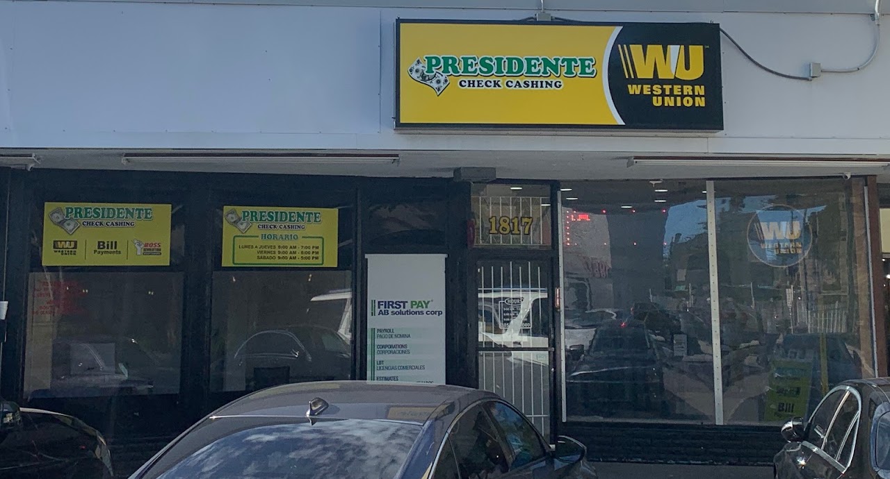 Presidente Check Cashing payday loans in Miami, Florida (FL)
