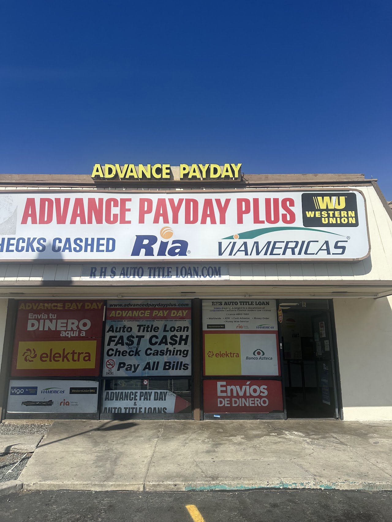Advance Pay Day Plus Inc. - exterior - San Diego, California
