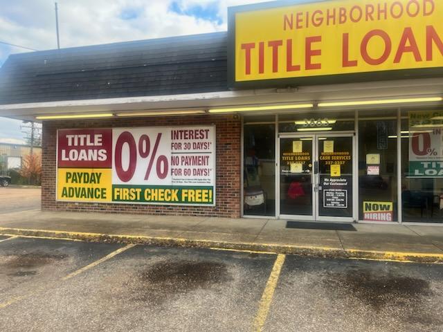 Neighborhood Title Loans & Cash Services - exterior - Memphis, Tennessee