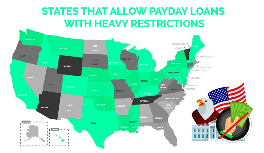 States That Allow Payday Loans With Heavy Restrictions